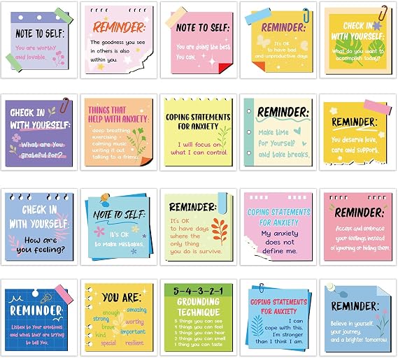 300 Pcs Motivational Mental Health Affirmation Stickers, Bright Colors