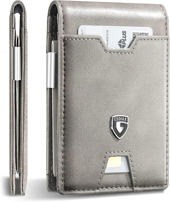 GSOIAX Bifold Wallet Mw0062 Leather Gray