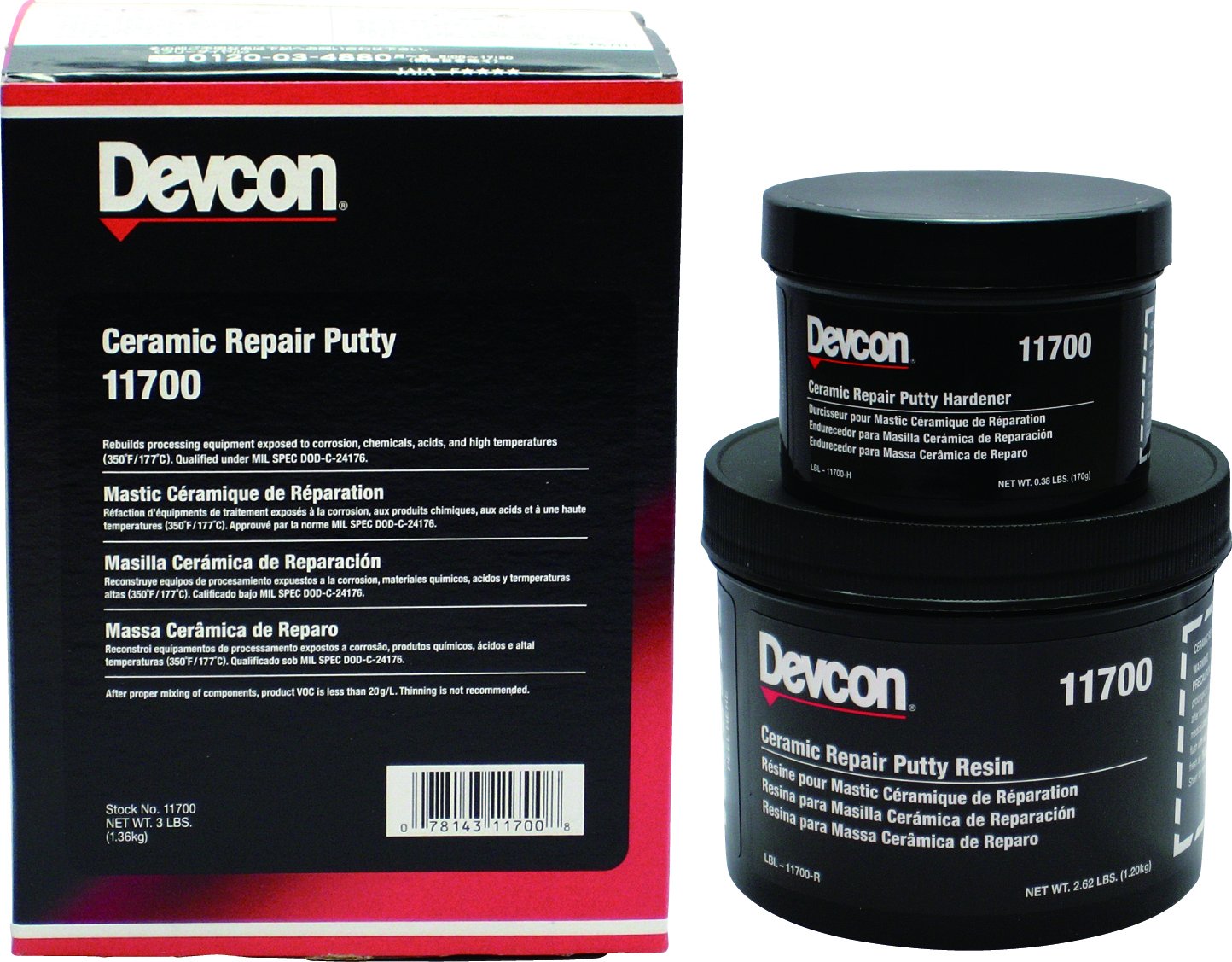 Devcon 11700 Dark Blue Ceramic Repair Putty, 3 lb. Tub
