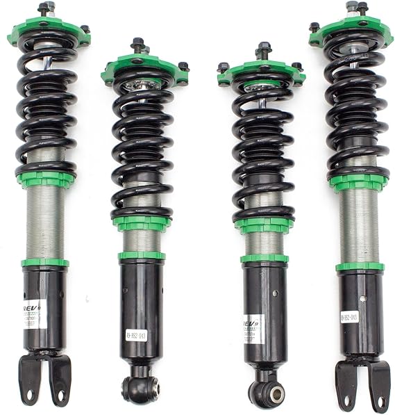Rev9 R9-HS2-043 Hyper-Street II Coilover Suspension Lowering Kit, Mono-Tube Shock w/ 32 Click Rebound Setting, Full Length Adjustable, compatible with Lexus GS300 (S147) 1993-97