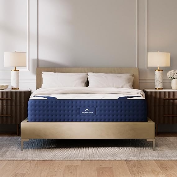 DreamCloud 12" Queen Mattress, Luxury Gel Memory Foam, 1 Year Trial