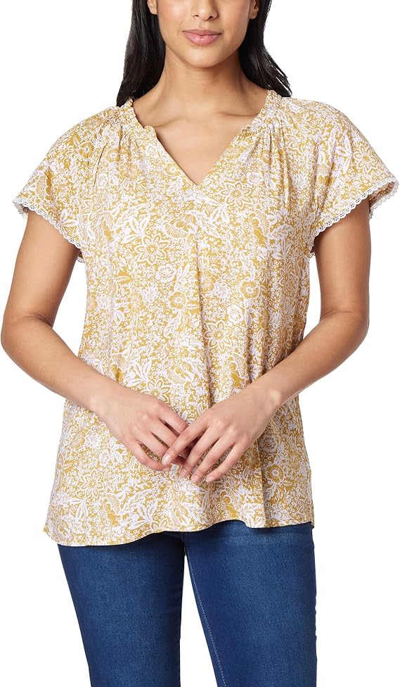 Angels Forever Young Women's Aileen Flutter Sleeve Blouse Top