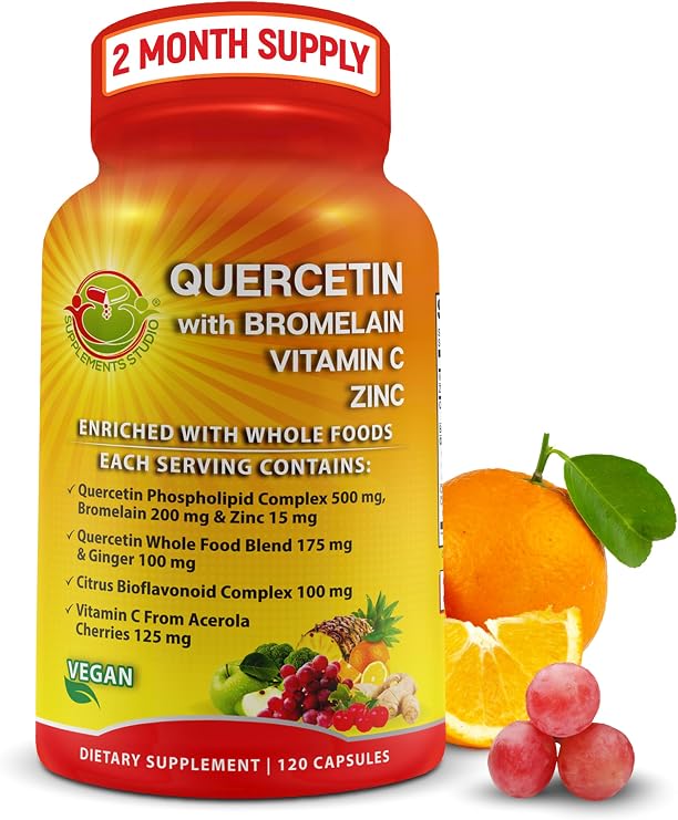Quercetin with Bromelain Quercetin Phospholipid Complex with Vitamin C