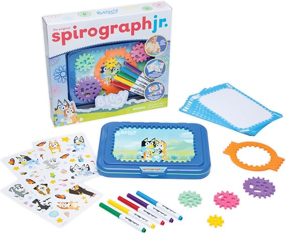 Spirograph Jr Bluey Toys Toddler Arts and Crafts for Kids Drawing Kit
