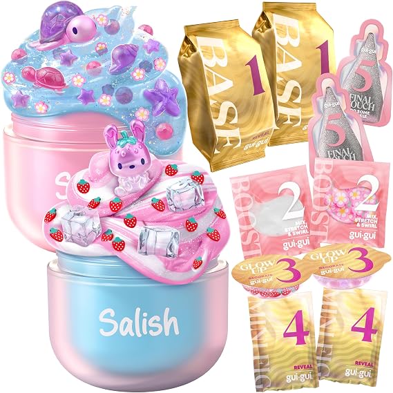 GUI GUI Slime Kit by Salish | Clear & Gloss Bundle Pack | 5-Step Beauty Set