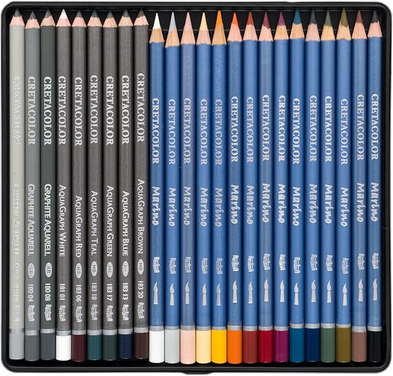 Cretacolor The Aquarino Box Watercolor Drawing 24-Piece Set