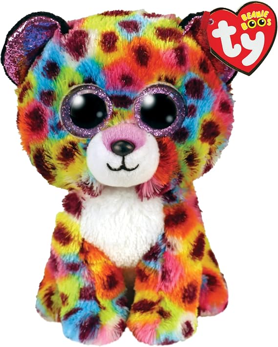 TY 36284 15 cm Giselle Leopard W/Horn-Beanie BOOS, Multicolored, One Size