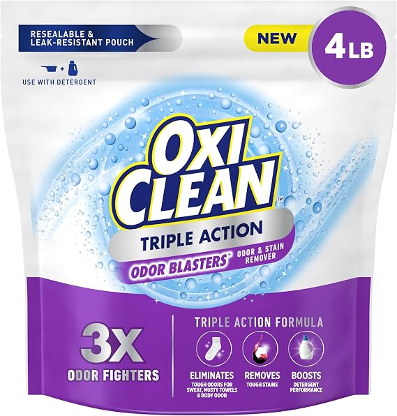 OxiClean Triple Action Odor Blasters and Stain Remover Powder, 4 lbs