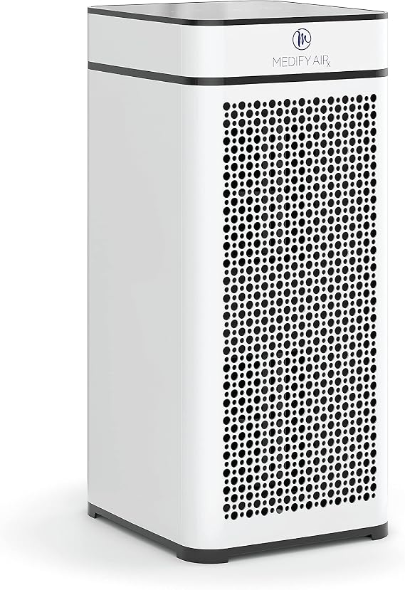 Medify MA-40 Air Purifier with HEPA Filter | 1,793 ft2 Coverage in 1hr for Smoke, Wildfires, Odors, Pollen, Pets | Quiet Removal to 0.3 Microns | White, 1-Pack