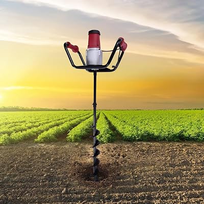 Electric Post-Hole Digger 1500W with 4-inch Auger Bit Earth Auger Post Hole Digger Electric for Post Holes Earth Digger Planting