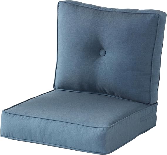 Outdoor 2-Piece Sunbrella Premium Deep Seat Cushion Set, Spectrum Denim
