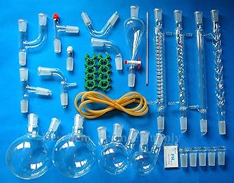 24/40 Organic Laboratory Glassware Kit 45 PCS Lab Set Unit
