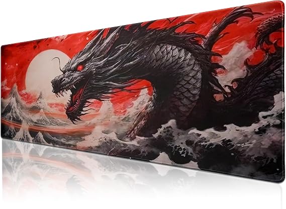 Klasse Pro - 6 Farklı Model Dikişli Kenar 70x30 cm Oyuncu Gaming Mouse Pad (Drake Dawn)