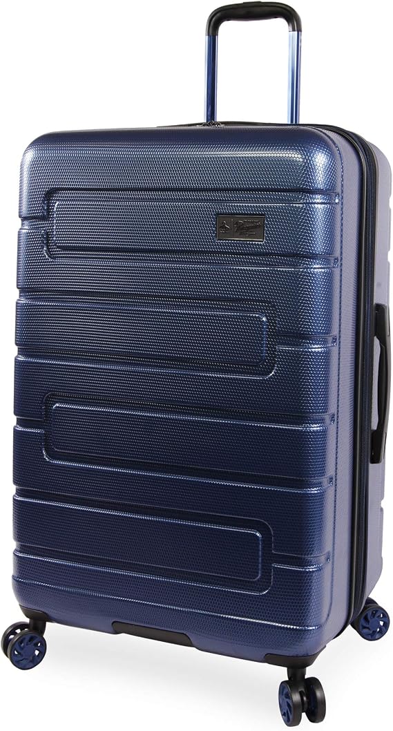 ORIGINAL PENGUIN Luggage Crimson 29" Hardside Check in Spinner, Telescoping Handles, Metallic Blue, One Size