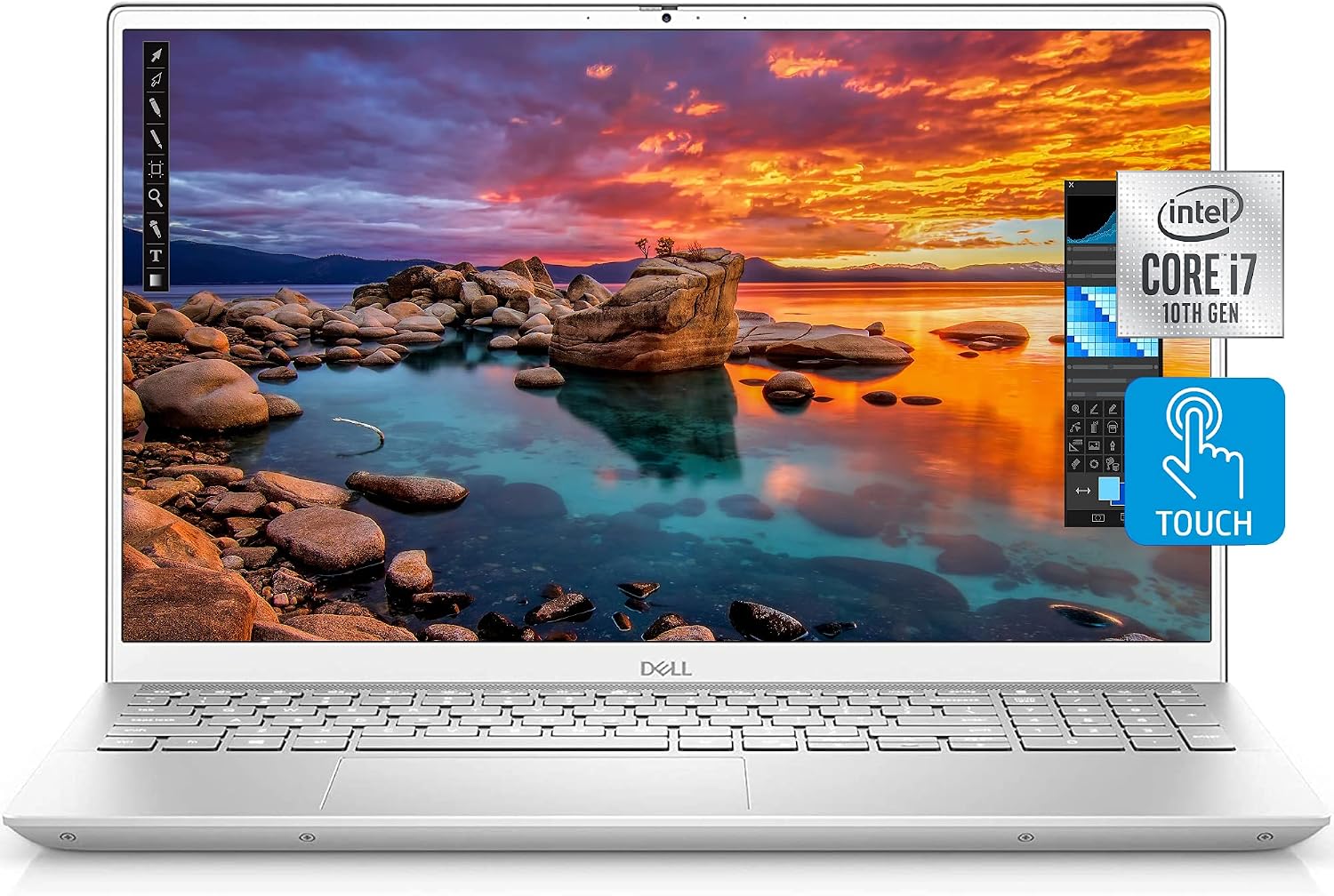 Dell Inspiron 15 Plus 7501 Laptop, 15.6 FHD LED Backlit Touchscreen, i7-10750H, GTX 1650Ti, 16GB DDR4 RAM, 1TB PCIe SSD, Webcam, Backlit Keyboard, Fingerprint Reader, WiFi6, Bluetooth, Win 10 Home