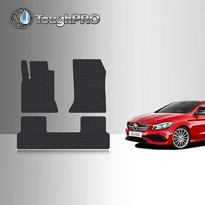 TOUGHPRO Floor Mats Accessories Set Front Row  2nd Row for Mercedes Benz CLA180 CLA200 CLA250 CLA45 AMG Made in USA Black Rubber 2014 2015 2016 2017 2018 2019