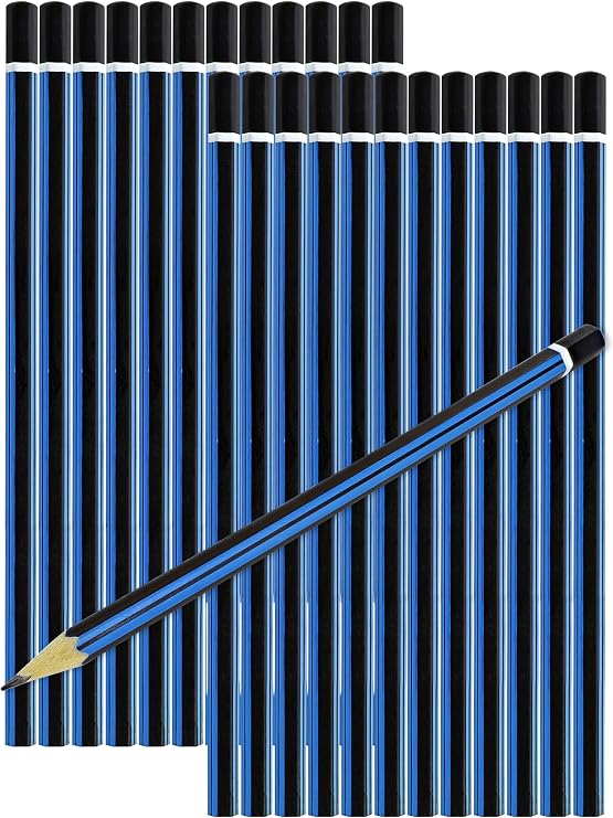 Emraw 2B Pencils Pack Bundle for Tests Exam Writing Drawing Sketching - Bulk Pack of 24 Pencil