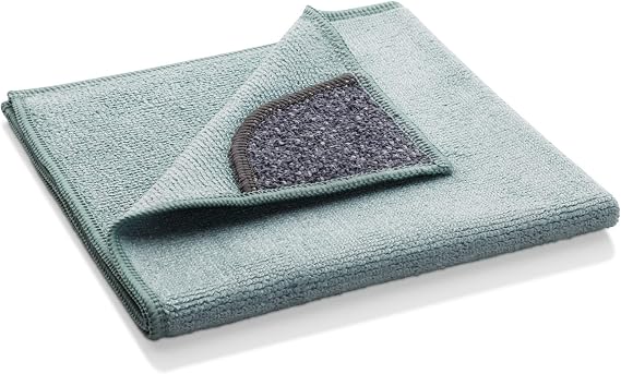E-Cloth Kitchen Microfibre Cloth, Streak-Free Cleaning Kitchen Surfaces, Coutertops and Sinks, Washable and Reusable, 100 Wash Promise, Green, 1 Pack