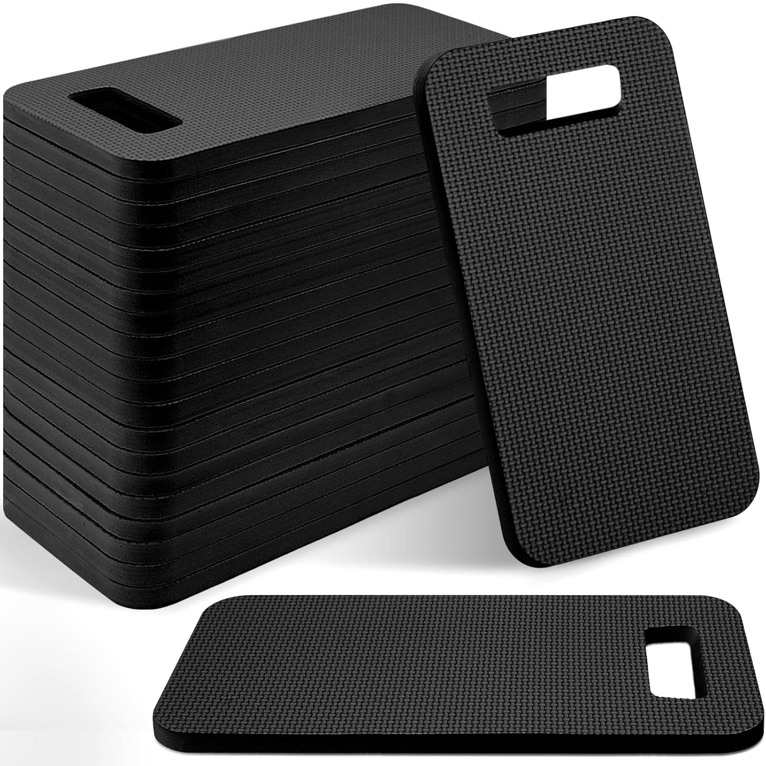 Riakrum 20 Pcs Garden Kneeling Pad Garden Knee Pads Thick Foam Knee Mat Waterproof Knee Cushions for Kneeling Multi Functional Kneeler for Praying, Gardening, Baby Bath, Yoga, 15.4 x 6.7 Inch Black