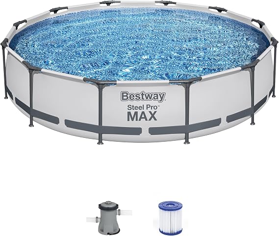 Bestway Steel Pro MAX 12' x 30" Above Ground Pool Set with Filter Pump