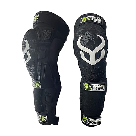 Demon D3O Hyper Knee/Shin Mountain Bike Knee Pads- D30 Knee Pads and Shin Pads for MTB/BMX/Snowboard/Motorcycle Knee pads- Come as a Pair (MED)