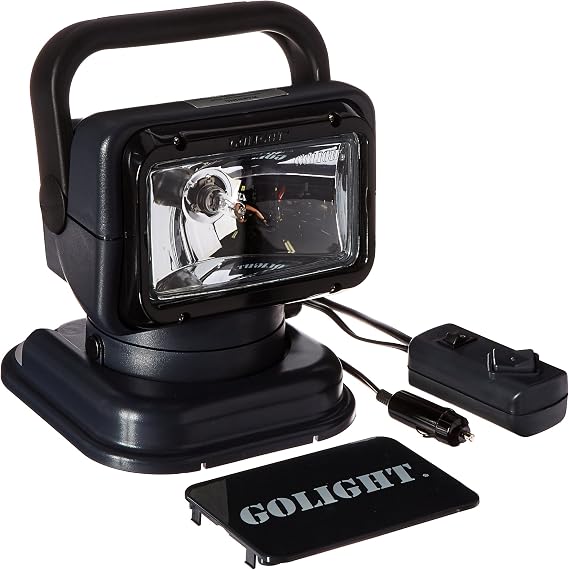 Golight | RadioRay Model 5149 Halogen Spotlight, Portable Mount, Wired In-Line Remote, Black