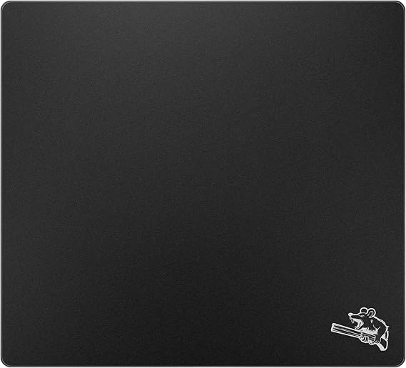 SIROOLAC Glass Gaming Mouse Pad 320mm x 360mm FPS Game Special Tempered Glass Durable Thickness 3mm Shoot Accurately and Quickly at Enemies (320mm x 360mm Black)