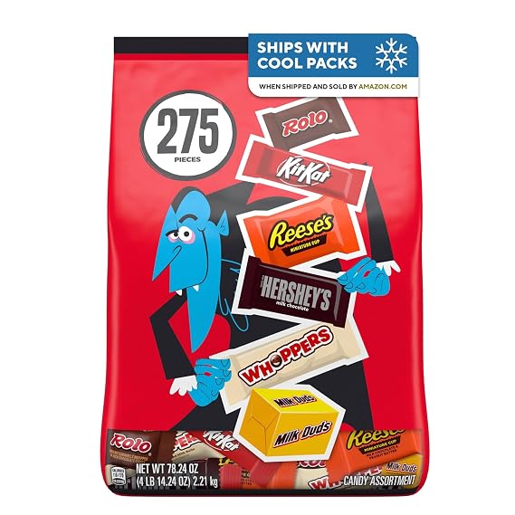 Hershey's Assorted Chocolate Halloween Candy Bulk Variety Pack, 78.24 oz
