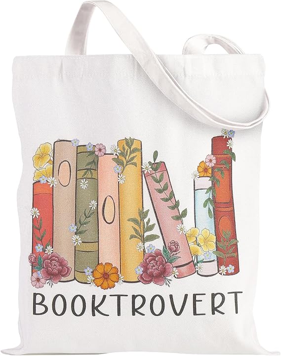 Loveinside Canvas Tote Bag for Women Girls, Grocery Shopping Bag, Reusable Shoulder Tote Bag, Goodie Bag for Wrap Storage