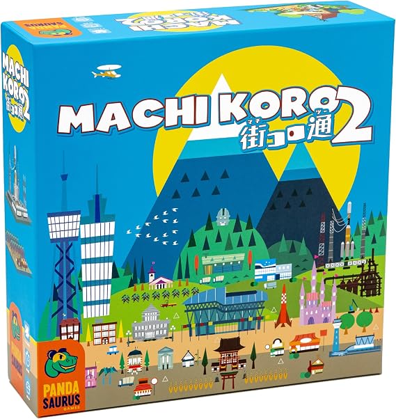 Machi Koro 2 Board Game - New Adventures Await in Your Quirky City! Fast-Paced Dice Rolling Strategy Game for Kids and Adults, Ages 10+, 2-5 Players, 45 Minute Playtime, Made by Pandasaurus Games