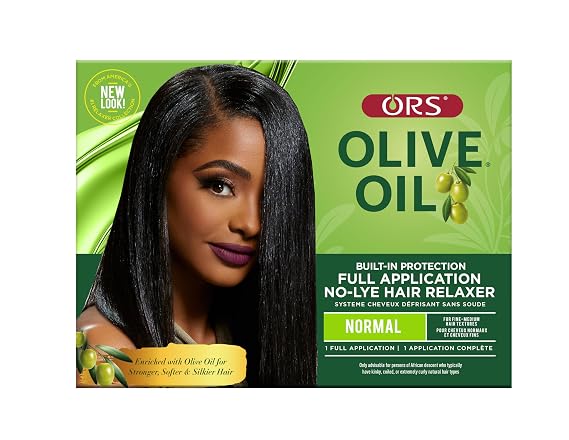 ORS Olive Oil Built-In Protection Full Application No-Lye Hair Relaxer Normal Strength (Pack of 1)