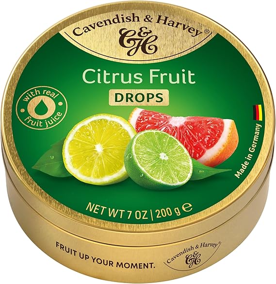 NOTTACIA Cavendish & Harvey Citrus Fruit Drops Citrus Candy 200g