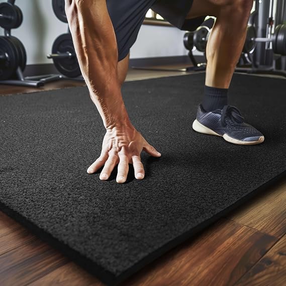 Mohawk Home Heavy Duty Rubber Stall Mat - Gym Floor- Under Dog Crate - All Purpose Utility 2'x3' - 1/2" Thick (Pack of 3) - Diamond Texture