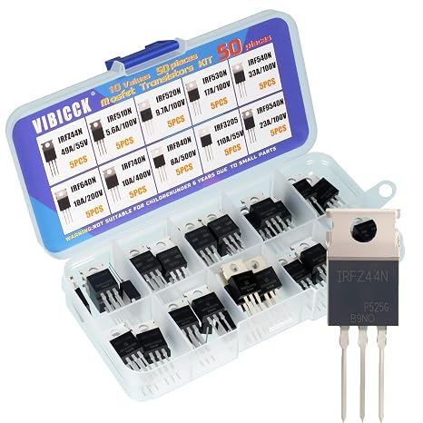 MOSFET Transistor Components Kit, 10 Values 50pcs, TO-220