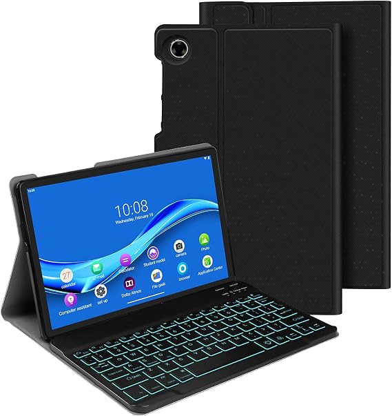 XIWMIX Compatible with Lenovo Tab M10 FHD Plus Backlit Keyboard Case 10.3 Inch (TB-X606F / TB-X606X), Slim Smart Case with Magnetically Detachable Wireless Bluetooth Keyboard for Lenovo Tab M10 Plus