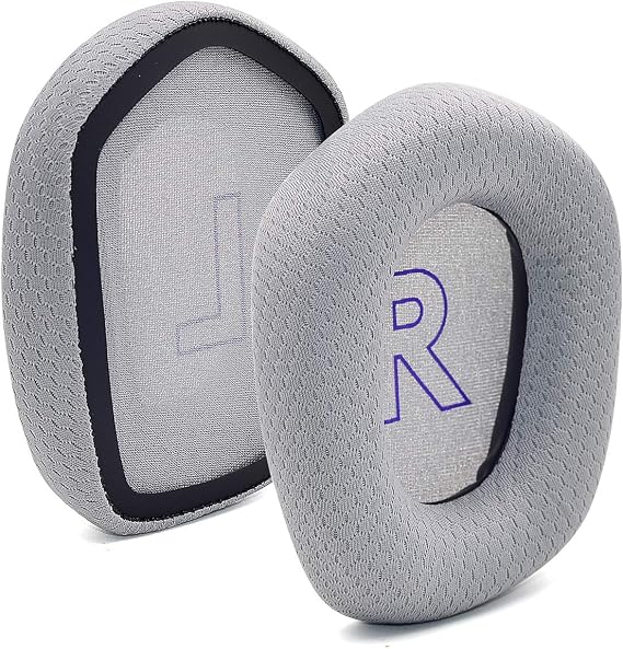 Defean Mesh Fabric Earpads for Logitech G733 G535 G335 Headphone-Gray | Ear Pads with Durable Mesh Fabric for Logitech G733 Lightspeed Wireless Gaming Headset, Comfort Noise Isolation Foam