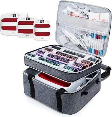 Double-Layer Carrying Case Compatible with Crict EasyPress 2 12x10 and 9x9 Heat Press Machine,for Htvrot Heat Press Easy Press Bag with Pocket for Crict Accessories, Crict Easy Press Mat