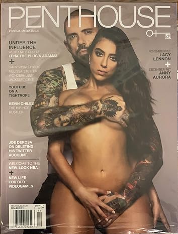 PENTHOUSE MAGAZINE - NOV / DEC 2019 - LENA THE PLUG & ADAM22 (COVER)