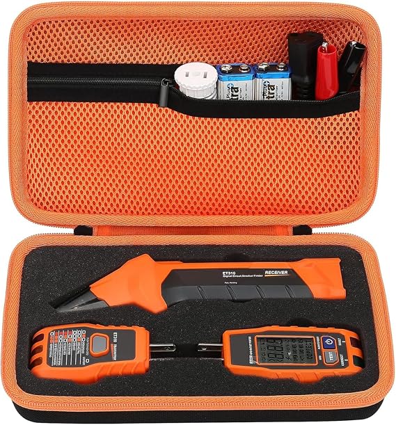 Aenllosi Hard Case for Klein Tools ET310 AC Circuit Breaker Finder, Black | EVA case construction, Water-resistant design, Mesh pocket for accessories, Case only