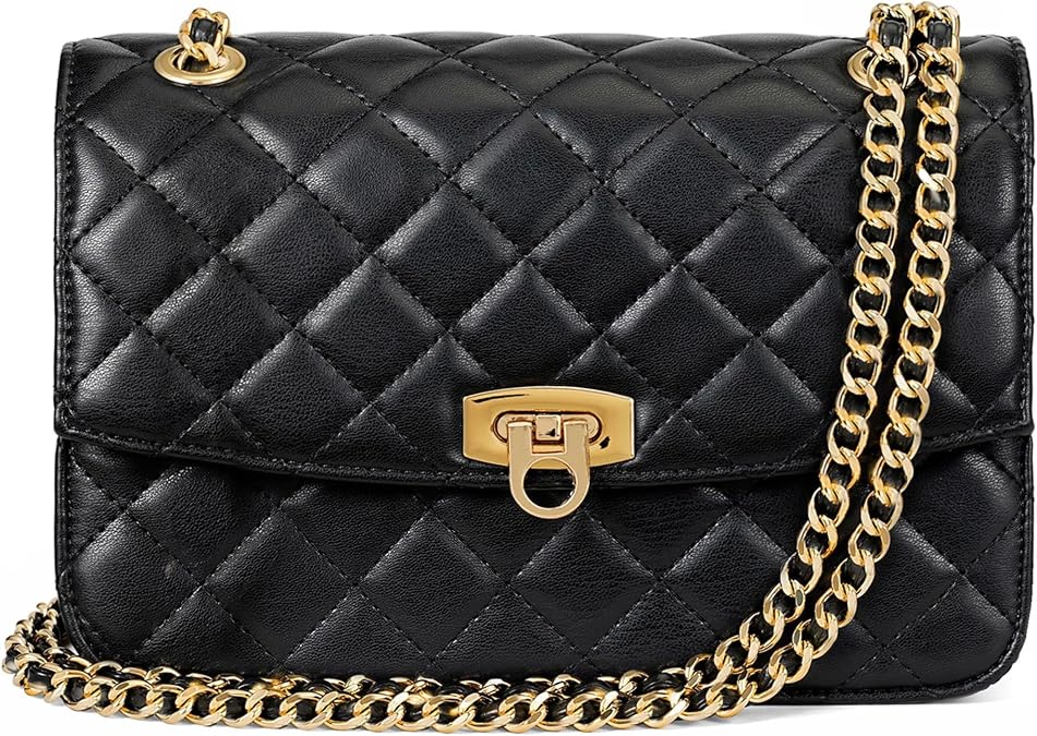 GEMIU Small Purse for Women Quilted Clutch Purses with Chain Strap