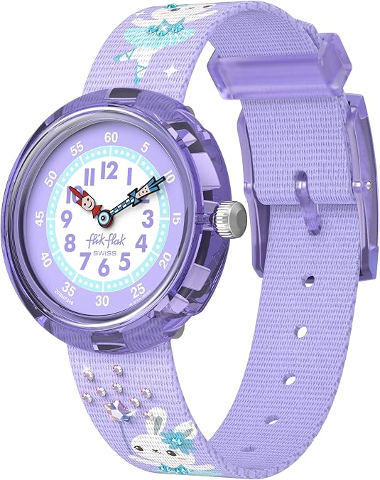 Girl Kids Watch Casual Purple Bio-sourced Quartz Waterproof Shining Tutu 
