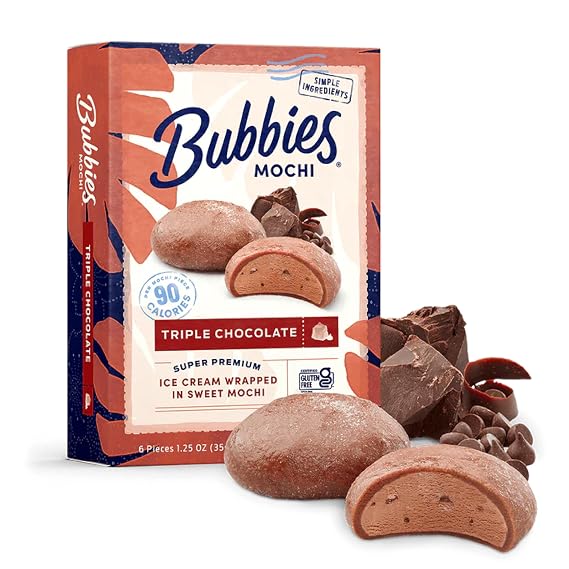Bubbies Mochi Ice Cream, Triple Chocholate 7.5oz Pack of 1