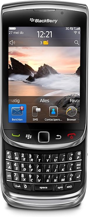 Blackberry Torch 9800 Unlocked Phone with 5 MP Camera, Full QWERTY Keyboard and 4 GB Internal Storage - Unlocked Phone - Black