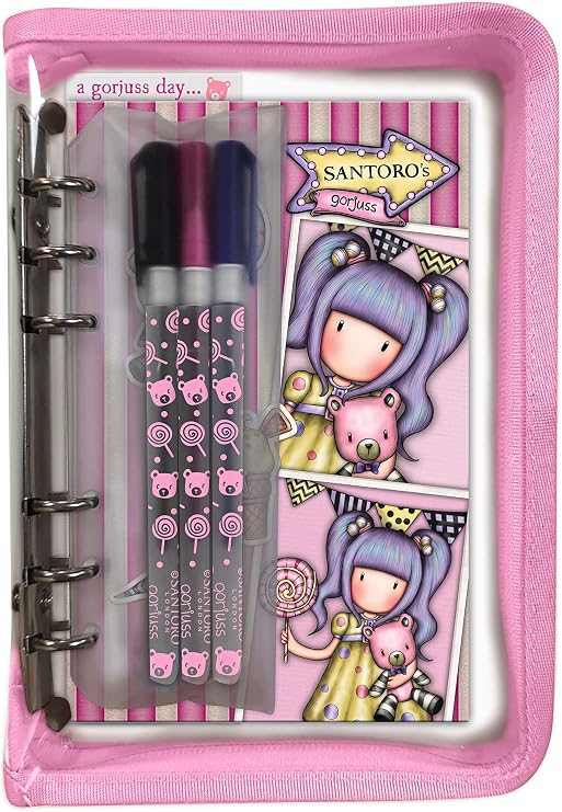 Santoro 1137GJ02 Gorjuss Fairground Stationery Set First Prize 15.4 x 22 x 2.3 cm Multi-Coloured