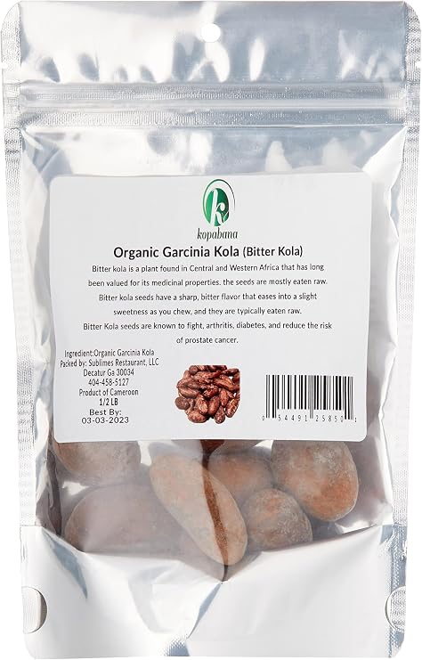 KOPABANA Organic Garcinia Kola/Bitter Kola Nuts 5oz 142g