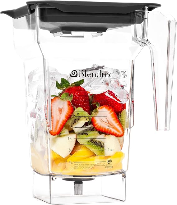 Blendtec Commercial FourSide Blender Jar | 2 Qt. with Vented Gripper Lid