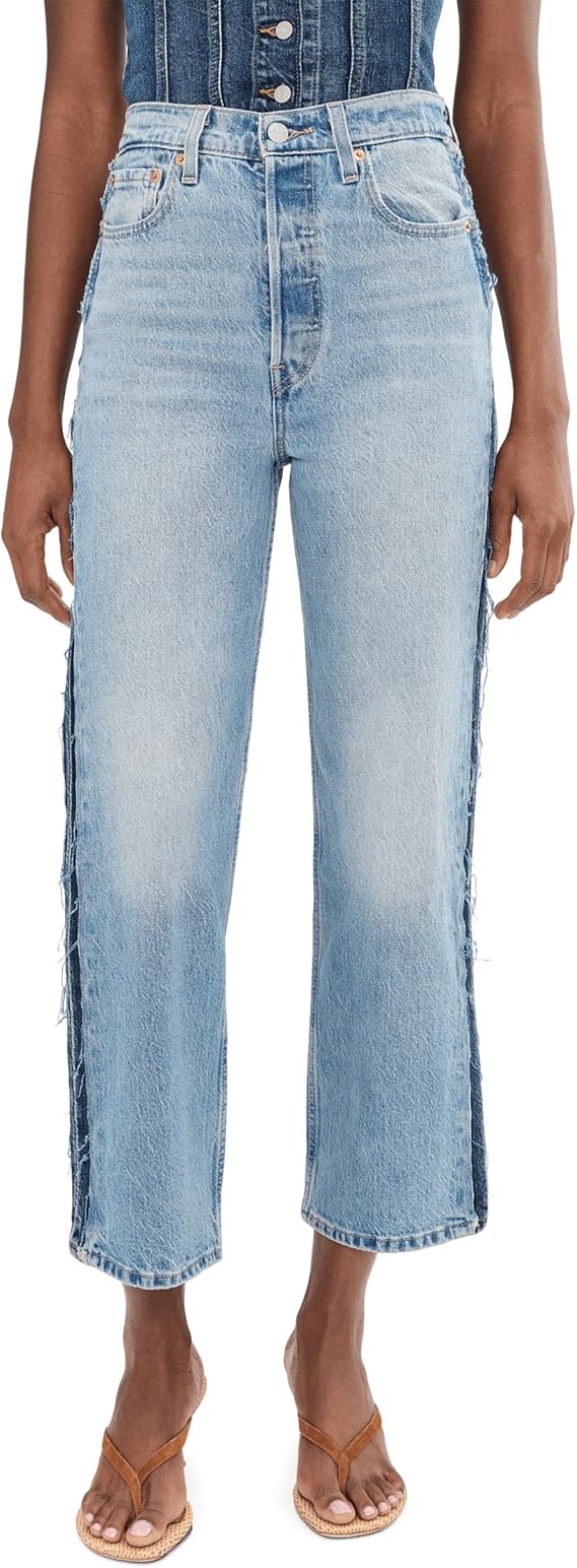Levi's Womens Ribcage Ankle Deconstructed