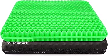 Plus Size Gel Seat Cushion for Long Sitting, Extra Large and Thick, Seat Cushion for Back, Hip, Sciatica, Tailbone Pain Relief, Used for Office, Wheelchair, Car, Recliner, Stadium, Kayka.Grass Green