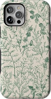 Casely iPhone 1212 Pro Case | Sage Garden | Green Floral | Bold Protective Design | Compatible with MagSafe