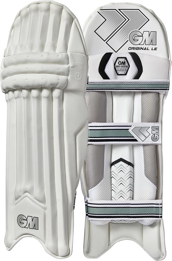 GM | Cricket Batting Pads | Original Ltd Edition | Traditional Cotton & Cane | 1 Pair | White | Gunn & Moore